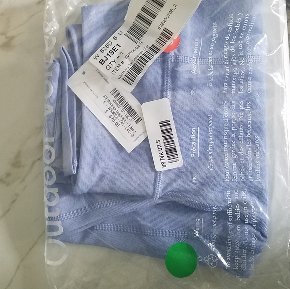 NWT OUTDOOR VOICES 3/4 Warm Up Leggings, Lilac - Picture 5 of 6